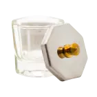 (Codice: 119053) Small Glass Dappendish with Lid