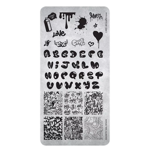 (Codice: 118663) Stamping plate 60 Graffiti Love