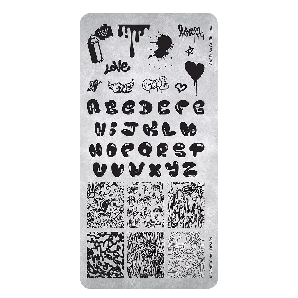 (Codice: 118663) Stamping plate 60 Graffiti Love