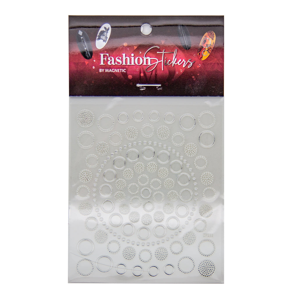 (Codice: 117041) FASHION STICKER CIRCLES SILVER