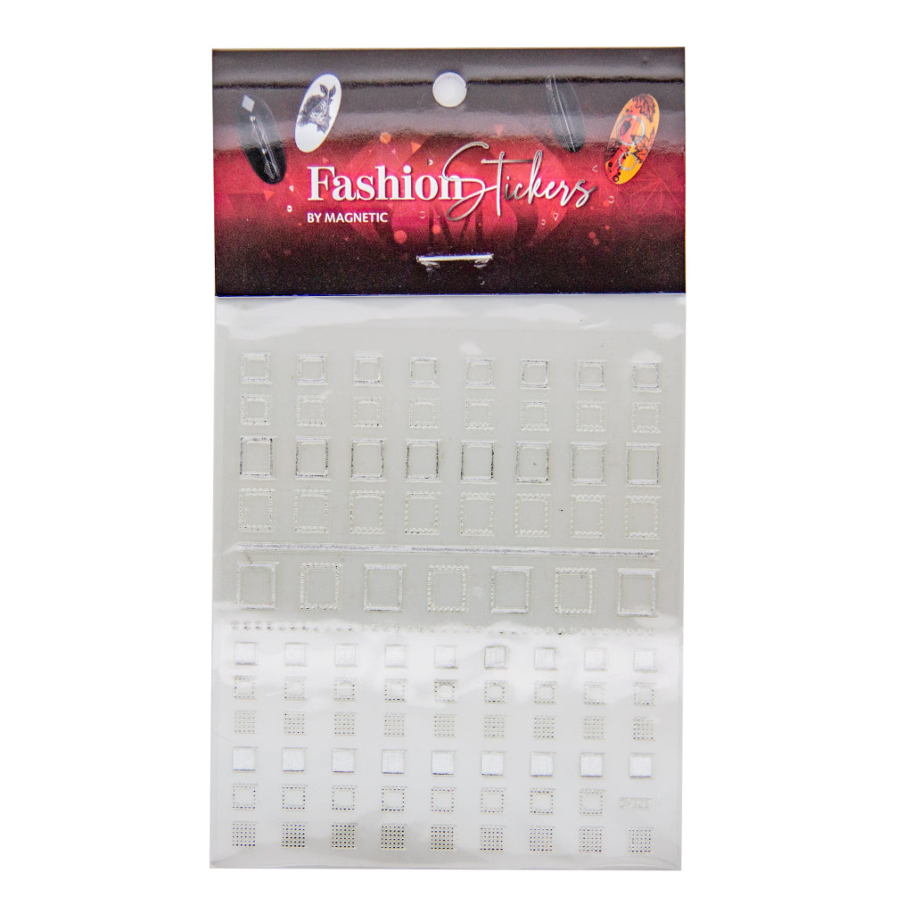 (Codice: 117043) FASHION STICKER SQUARE SILVER