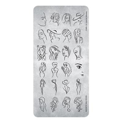 (Codice: 118626) Stamping Plate 23 Line Art Woman