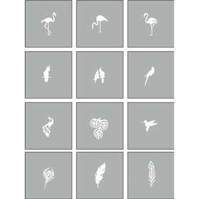 (Codice: 289731) Air Nails Stencil Exotic Bird