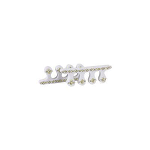 (Codice: 178020) Rhinestoned Toeseparators White